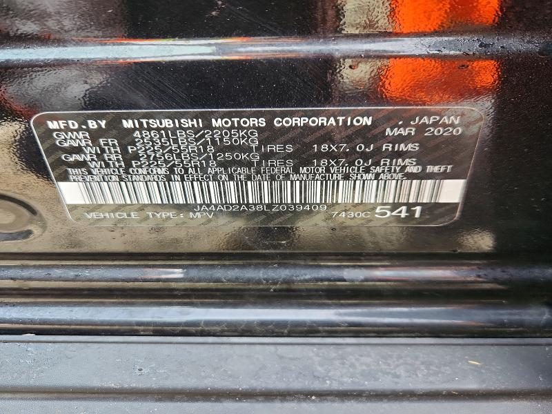 Продаж на аукціоні авто 2020 Mitsubishi Outlander, vin: JA4AD2A38LZ039409, номер лоту: 47980236
