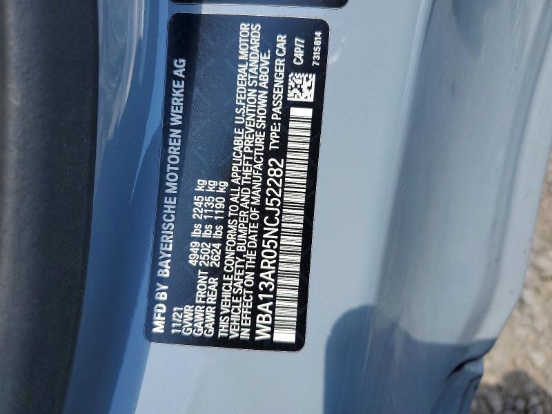 Продажа на аукционе авто 2022 Bmw M440xi, vin: WBA13AR05NCJ52282, номер лота: 50613286