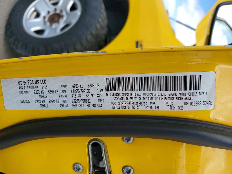 Aukcja sprzedaży 2016 Ram 2500, vin: 3C6TR5HT2GG196714, numer aukcji: 48887226