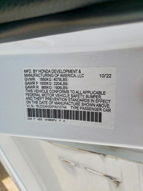 Продаж на аукціоні авто 2023 Acura Integra, vin: 19UDE4H3XPA010744, номер лоту: 51586416