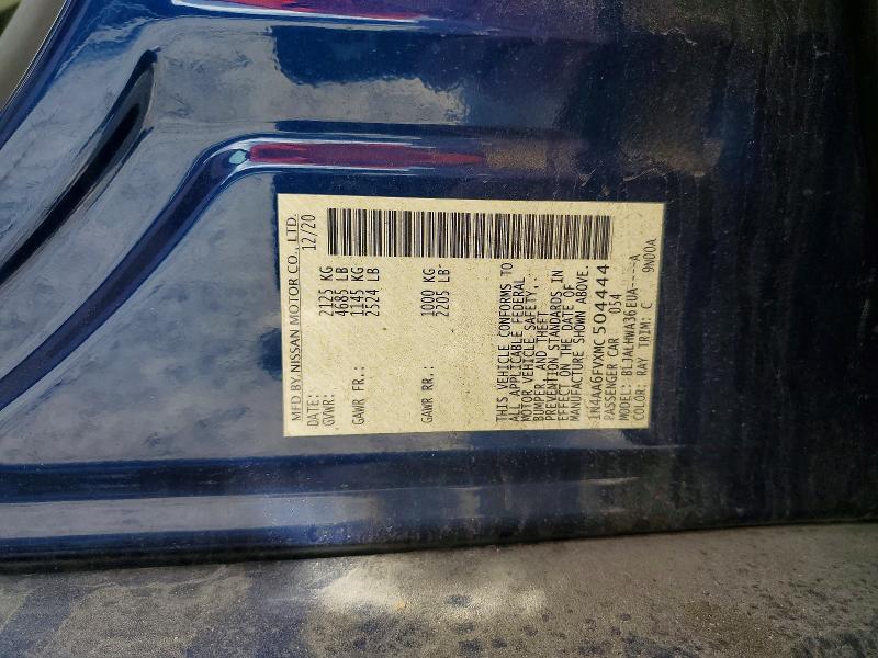 Продажа на аукционе авто 2021 Nissan Maxima, vin: 1N4AA6FVXMC504444, номер лота: 48650216