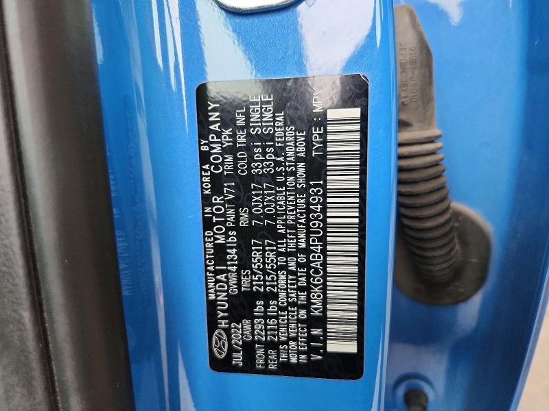 51032226 :رقم المزاد ، KM8K6CAB4PU934931 vin ، 2023 Hyundai Kona مزاد بيع