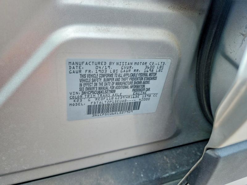 Aukcja sprzedaży 2019 Nissan Kicks, vin: 3N1CP5CU6KL527909, numer aukcji: 49729506