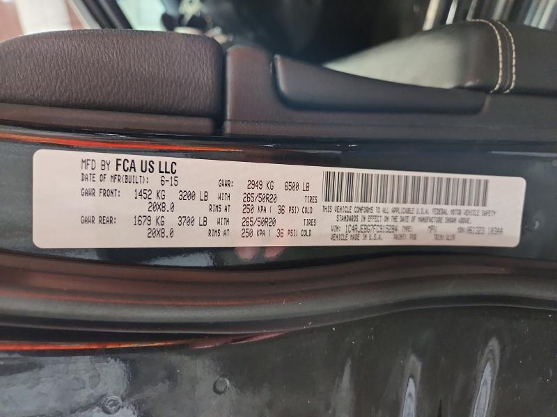 Продажа на аукционе авто 2015 Jeep Grand Cherokee, vin: 1C4RJEBG7FC915284, номер лота: 48160006
