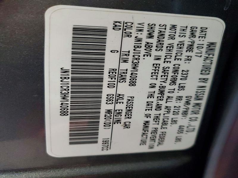 Aukcja sprzedaży 2017 Nissan Rogue Sport, vin: JN1BJ1CR3HW140688, numer aukcji: 50231156