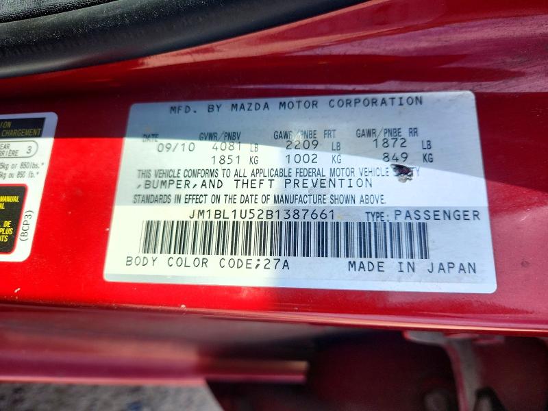 Продажа на аукционе авто 2011 Mazda 3, vin: JM1BL1U52B1387661, номер лота: 48996216