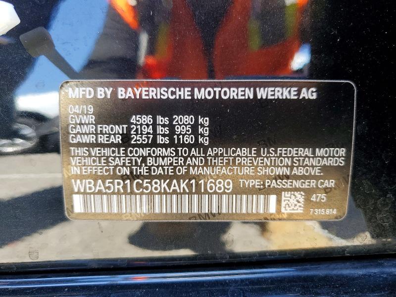 Продажа на аукционе авто 2019 Bmw 330i, vin: WBA5R1C58KAK11689, номер лота: 51005176