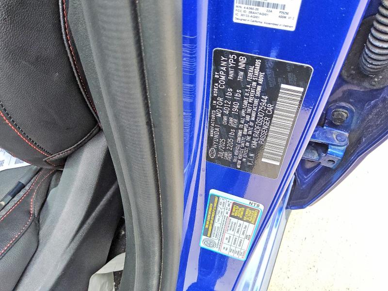 2025 Hyundai Elantra მანქანა იყიდება აუქციონზე, vin: KMHLR4DF0SU075944, აუქციონის ნომერი: 50903766