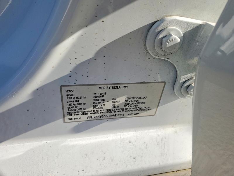Продажа на аукционе авто 2023 Tesla Model Y, vin: 7SAYGDEE4PF618155, номер лота: 47411276