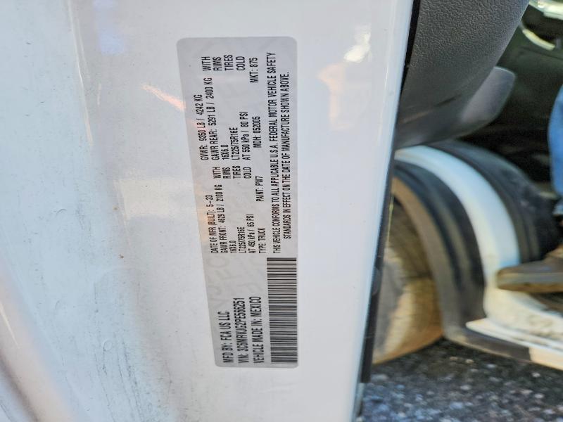 45927046 :رقم المزاد ، 3C6MRVJG2PE566251 vin ، 2023 Ram Promaster 3500 مزاد بيع