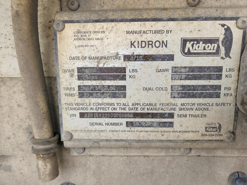 Продажа на аукционе авто 2016 Kidron Refridgera, vin: 526163228G5000082, номер лота: 49661456