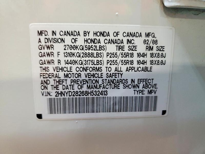 Aukcja sprzedaży 2008 Acura Mdx, vin: 2HNYD28268H532413, numer aukcji: 48439746
