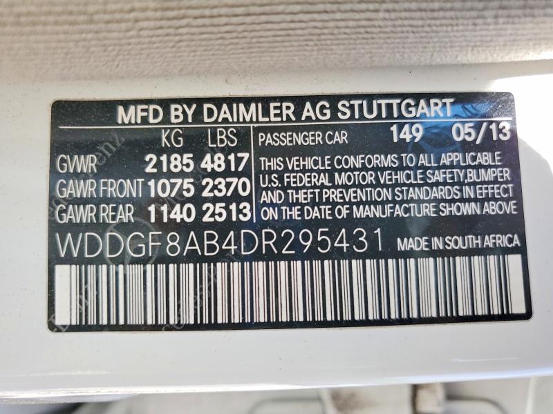 Продажа на аукционе авто 2013 Mercedes-benz C, vin: WDDGF8AB4DR295431, номер лота: 50708646