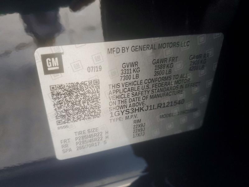 Aukcja sprzedaży 2020 Cadillac Escalade, vin: 1GYS3HKJ1LR121540, numer aukcji: 49121816