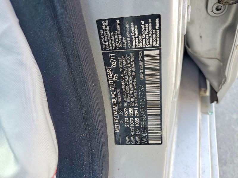 Aukcja sprzedaży 2011 Mercedes-benz C, vin: WDDGF8BB9BR167732, numer aukcji: 50975826
