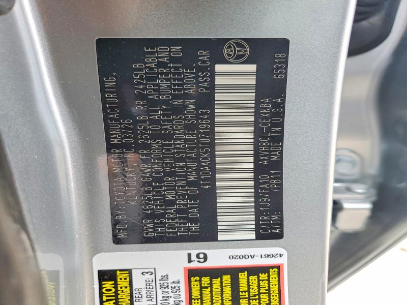 Aukcja sprzedaży 2026 Toyota Camry, vin: 4T1DAACK5TU719643, numer aukcji: 50147856