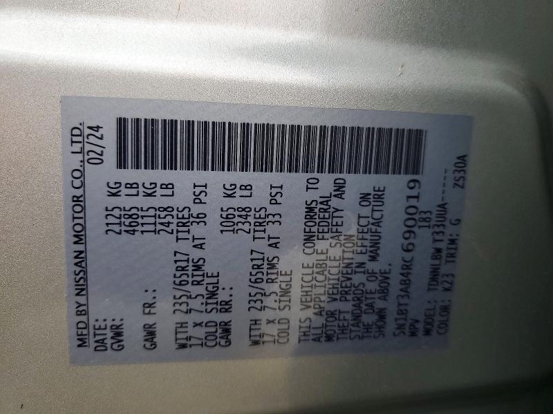 Продажа на аукционе авто 2024 Nissan Rogue, vin: 5N1BT3AB4RC690019, номер лота: 49617576