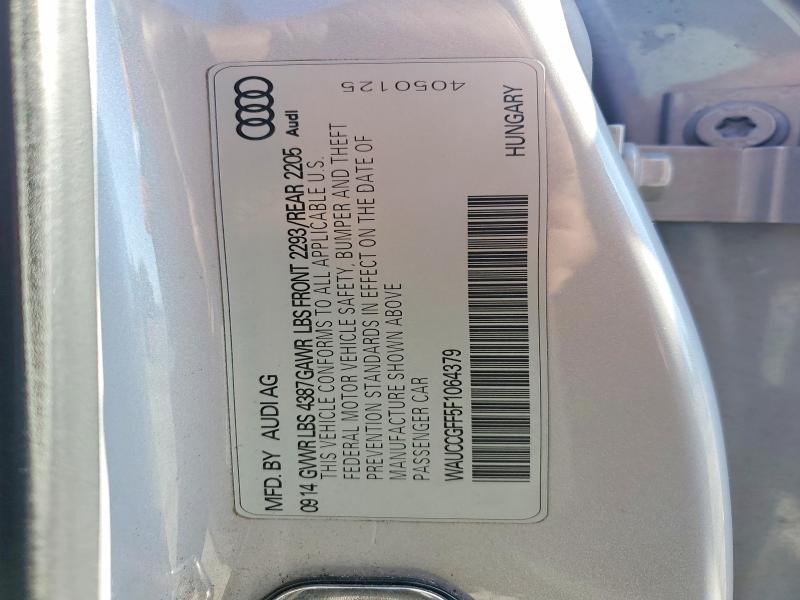 2015 Audi A3 მანქანა იყიდება აუქციონზე, vin: WAUCCGFF5F1064379, აუქციონის ნომერი: 51416326