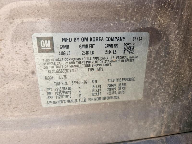 Продаж на аукціоні авто 2014 Buick Encore, vin: KL4CJGSB8EB777467, номер лоту: 52086006