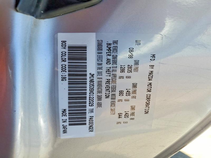 51542976 :رقم المزاد ، JM1NB3539X0122029 vin ، 1999 Mazda Mx-5 Miata مزاد بيع