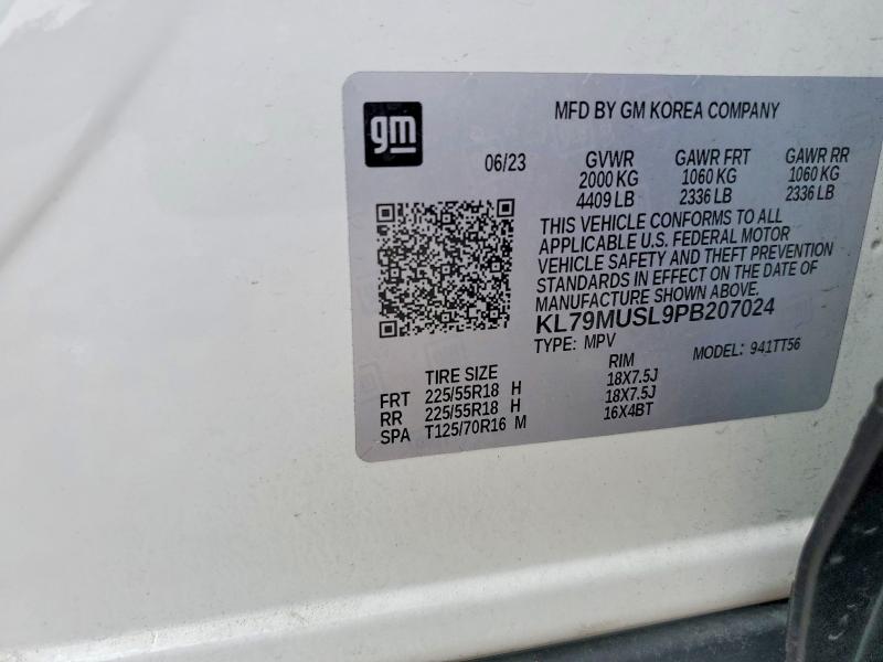 Продажа на аукционе авто 2023 Chevrolet Trailblazer, vin: KL79MUSL9PB207024, номер лота: 50463776