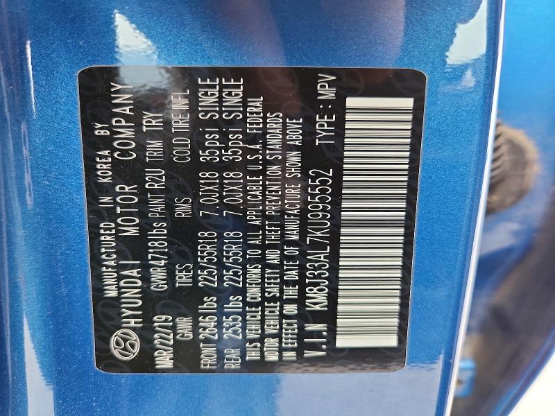 Продаж на аукціоні авто 2019 Hyundai Tucson, vin: KM8J33AL7KU995552, номер лоту: 51438866