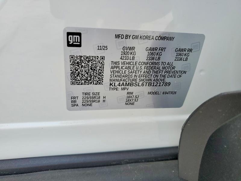 Aukcja sprzedaży 2026 Buick Encore Gx, vin: KL4AMBSL6TB121789, numer aukcji: 50273346
