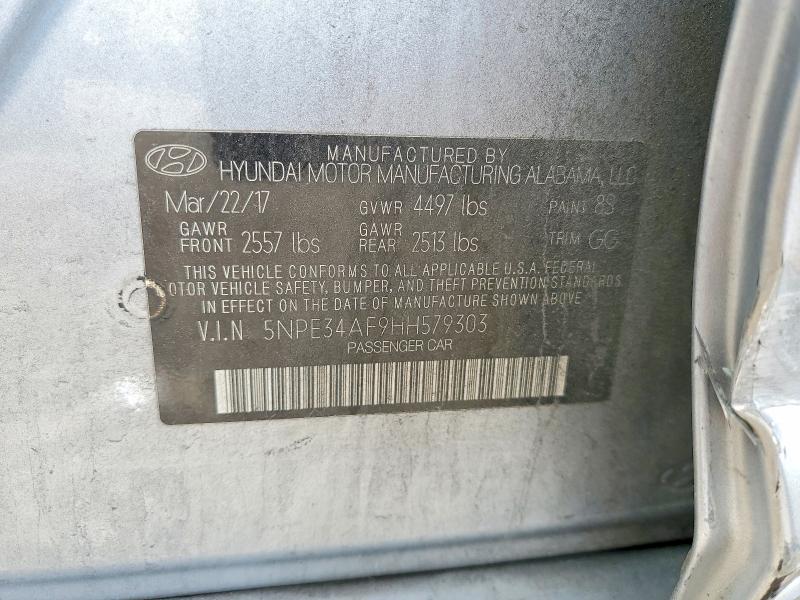 Продажа на аукционе авто 2017 Hyundai Sonata, vin: 5NPE34AF9HH579303, номер лота: 48501506