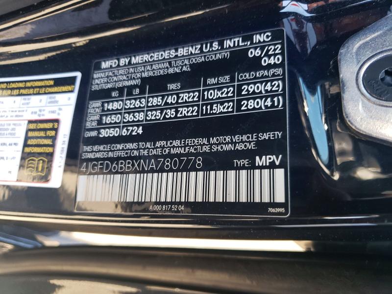 Продажа на аукционе авто 2022 Mercedes-benz Gle Coupe, vin: 4JGFD6BBXNA780778, номер лота: 49479356