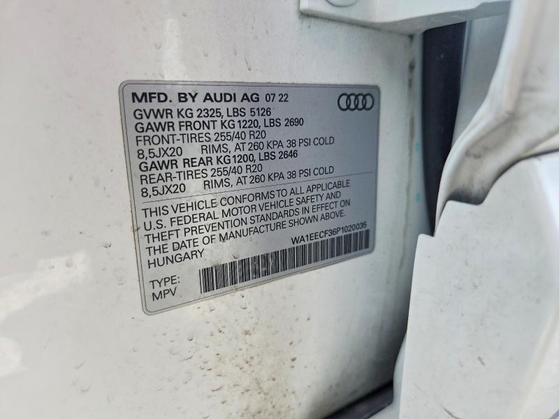 Продажа на аукционе авто 2023 Audi Q3, vin: WA1EECF36P1020035, номер лота: 50564776