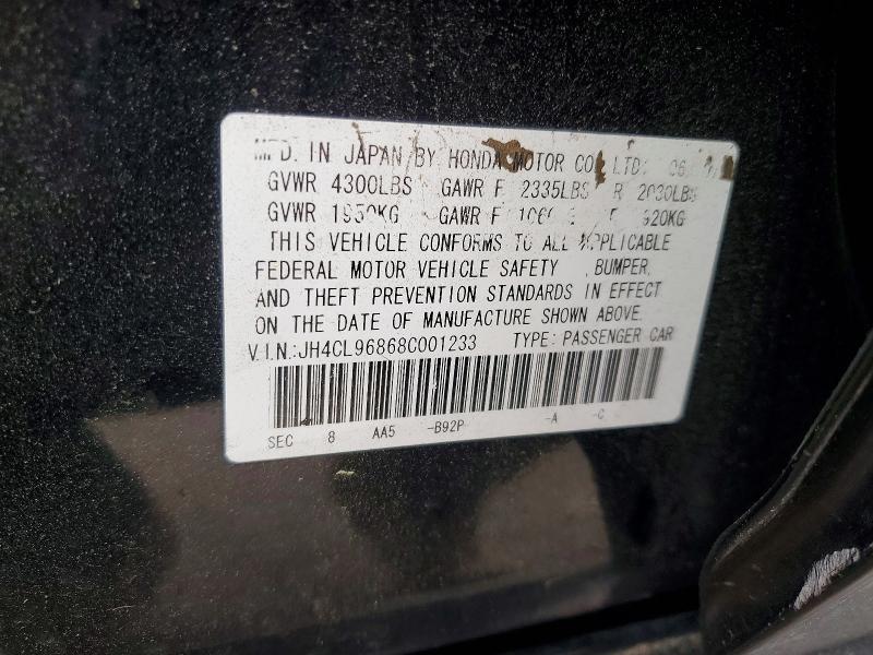 Aukcja sprzedaży 2008 Acura Tsx, vin: JH4CL96868C001233, numer aukcji: 51700886