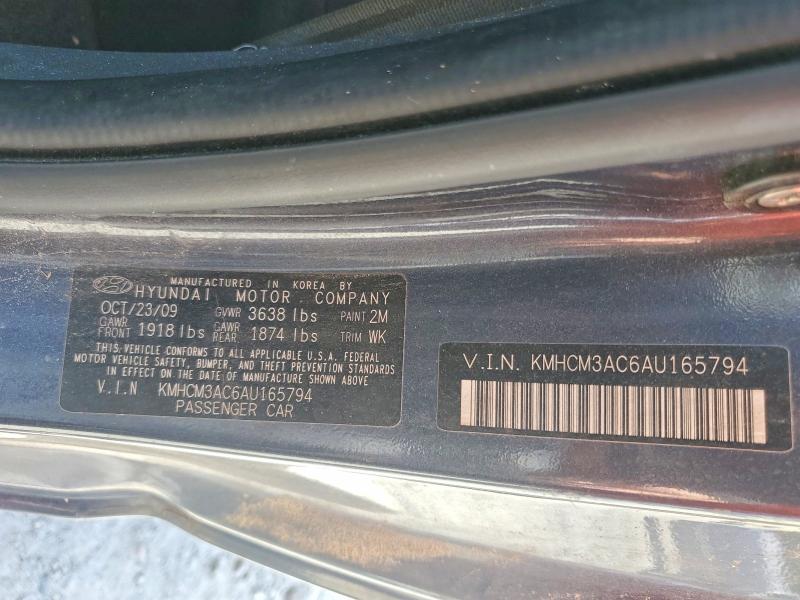 Продажа на аукционе авто 2010 Hyundai Accent, vin: KMHCM3AC6AU165794, номер лота: 51381836