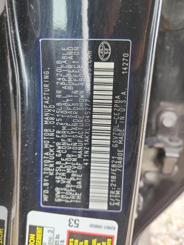 Aukcja sprzedaży 2020 Toyota Camry, vin: 4T1NZ1AKXLU045277, numer aukcji: 51978326