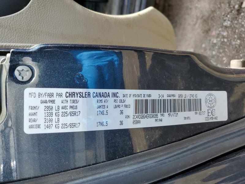 2014 Dodge Grand Caravan მანქანა იყიდება აუქციონზე, vin: 2C4RDGBG4ER330395, აუქციონის ნომერი: 47300596