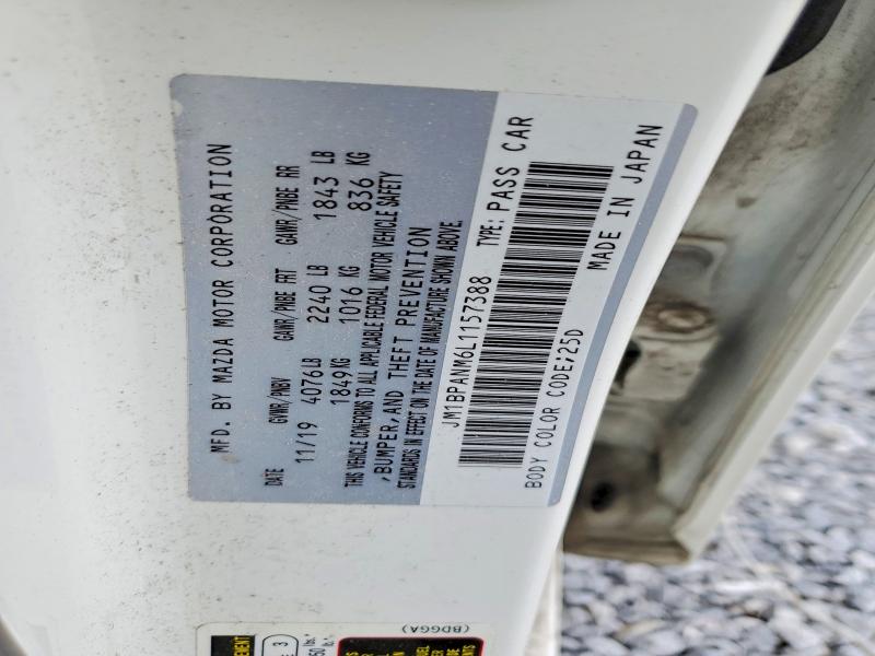 48190906 :رقم المزاد ، JM1BPANM6L1157388 vin ، 2020 Mazda 3 مزاد بيع