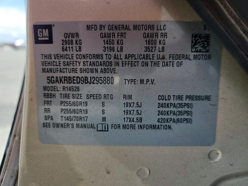 Продажа на аукционе авто 2011 Buick Enclave, vin: 5GAKRBED9BJ295880, номер лота: 51189926
