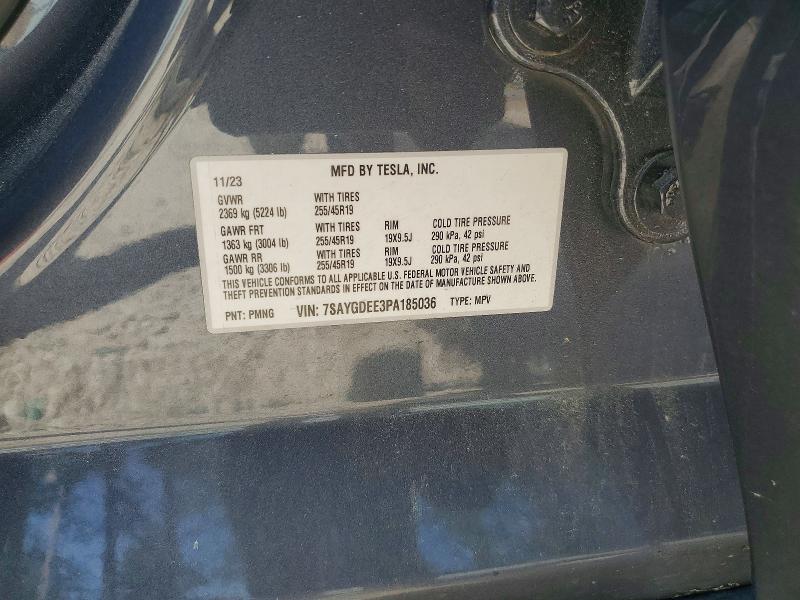 Продажа на аукционе авто 2023 Tesla Model Y, vin: 7SAYGDEE3PA185036, номер лота: 50280716