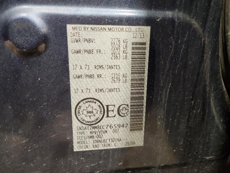Продаж на аукціоні авто 2014 Niss Rogue, vin: 5N1AT2MM8EC765947, номер лоту: 51194846