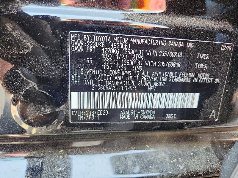 Продажа на аукционе авто 2026 Toyota Rav4, vin: 2T36CRAV9TC002945, номер лота: 51062566