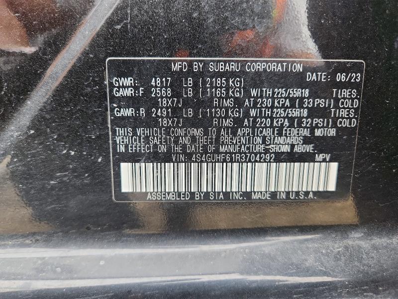 Продаж на аукціоні авто 2024 Subaru Crosstrek, vin: 4S4GUHF61R3704292, номер лоту: 50180956