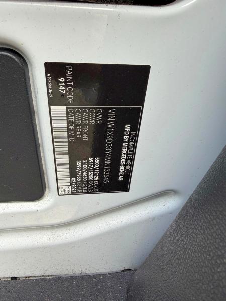 Aukcja sprzedaży 2021 Mercedes-benz Sprinter, vin: W1X9D33Y4MN133545, numer aukcji: 48645576