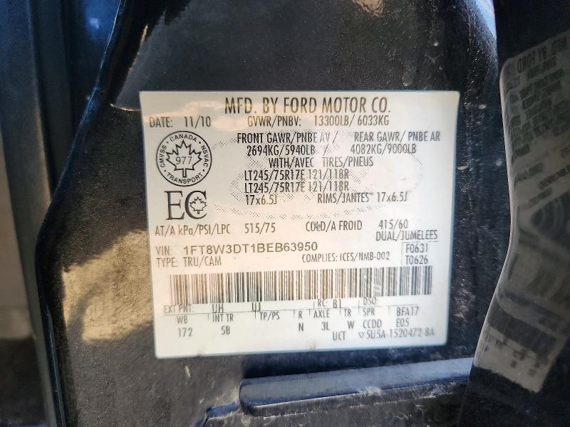 Продаж на аукціоні авто 2011 Ford F350, vin: 1FT8W3DT1BEB63950, номер лоту: 50127096