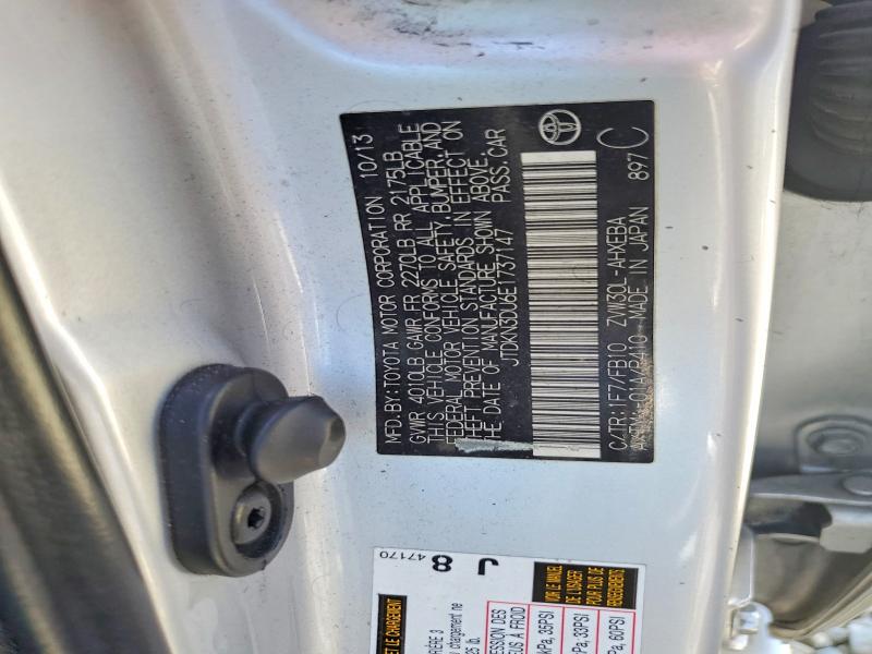 51570656 :رقم المزاد ، JTDKN3DU6E1737147 vin ، 2014 Toyota Prius مزاد بيع