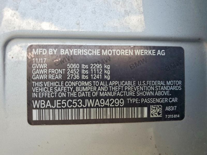 51145986 :رقم المزاد ، WBAJE5C53JWA94299 vin ، 2018 Bmw 540 مزاد بيع