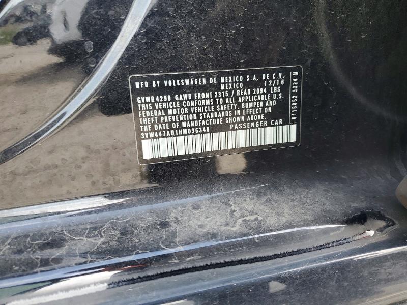 Aukcja sprzedaży 2017 Volkswagen Gti, vin: 3VW447AU1HM036348, numer aukcji: 48846086