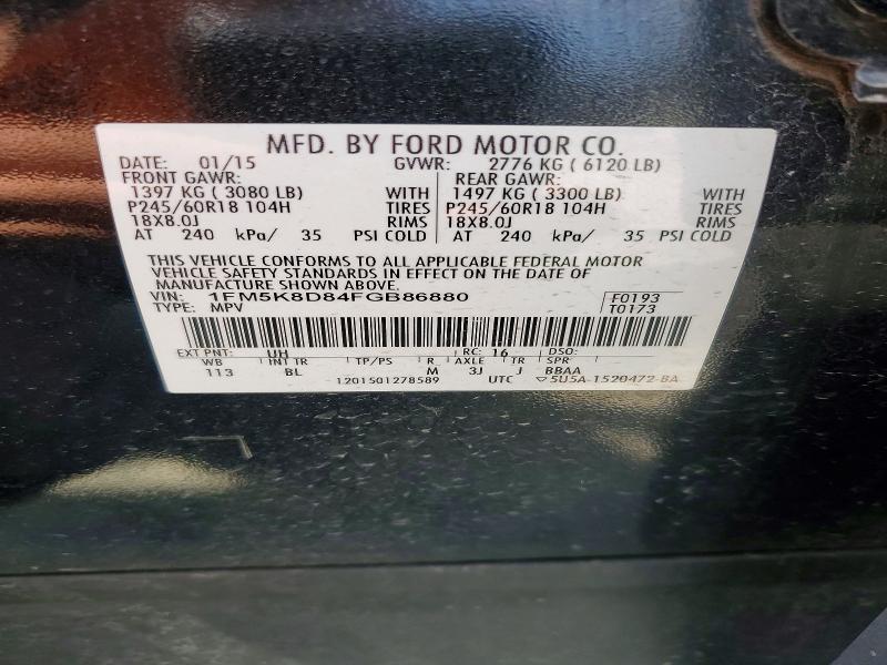 Aukcja sprzedaży 2015 Ford Explorer, vin: 1FM5K8D84FGB86880, numer aukcji: 48478666