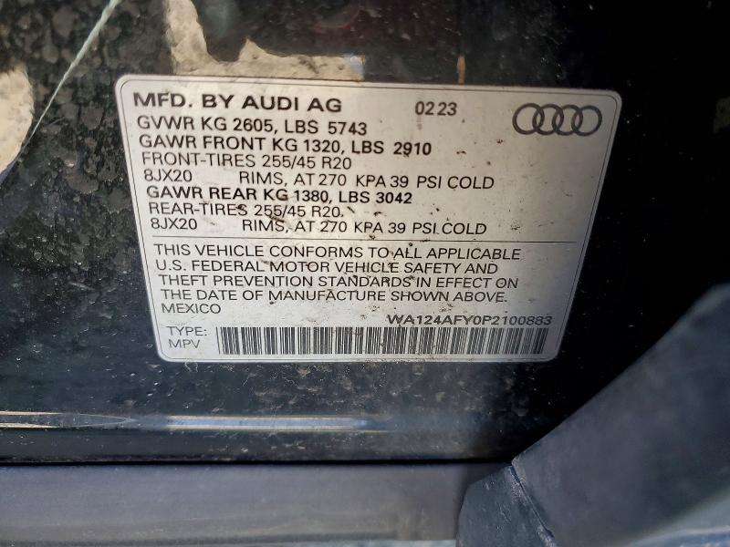 Продаж на аукціоні авто 2023 Audi Sq5, vin: WA124AFY0P2100883, номер лоту: 49273816