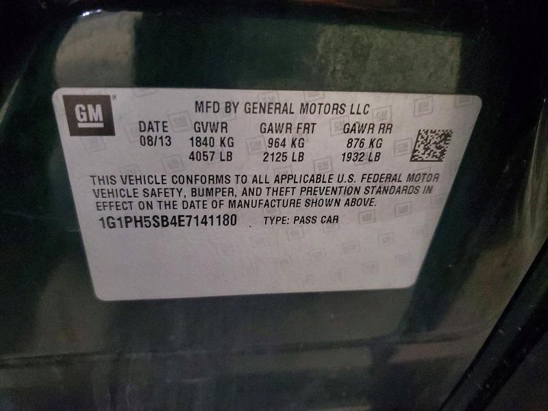 Продажа на аукционе авто 2014 Chevrolet Cruze, vin: 1G1PH5SB4E7141180, номер лота: 49849336