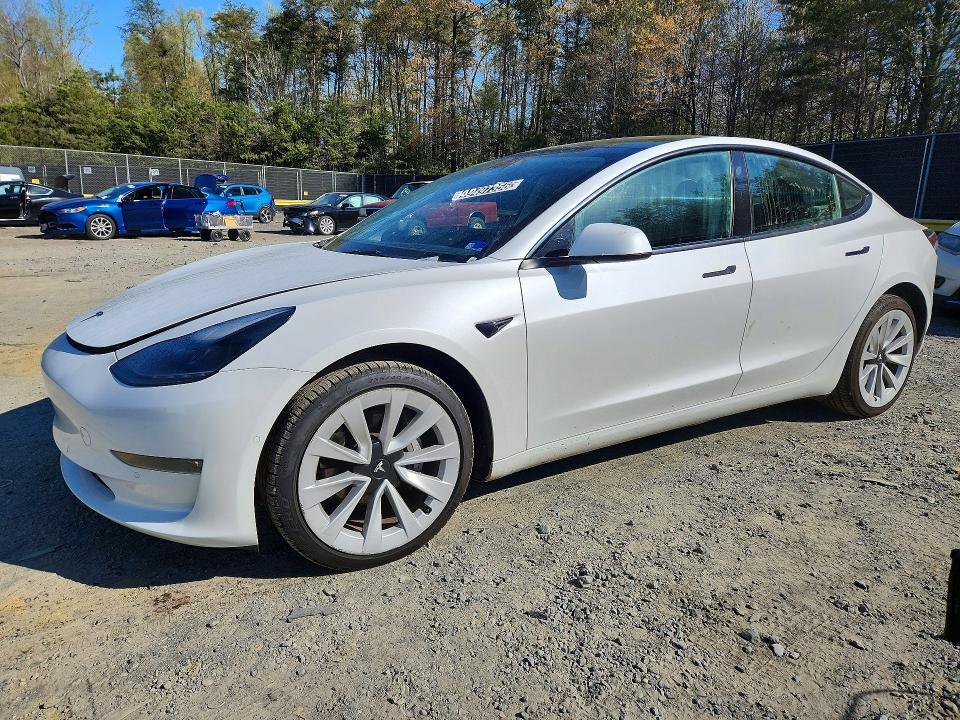 2022 Tesla Model 3 მანქანა იყიდება აუქციონზე, vin: 5YJ3E1EB3NF291343, აუქციონის ნომერი: 49497356