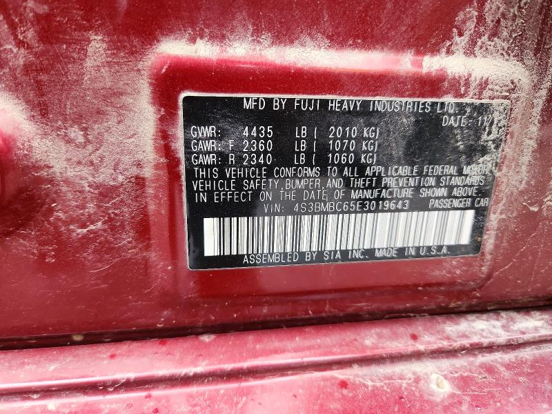 Продажа на аукционе авто 2014 Subaru Legacy, vin: 4S3BMBC65E3019643, номер лота: 46782856